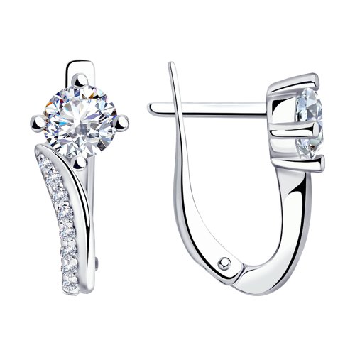 Серьги SOKOLOV - Серебро 925, Фианит (арт. 94020594)