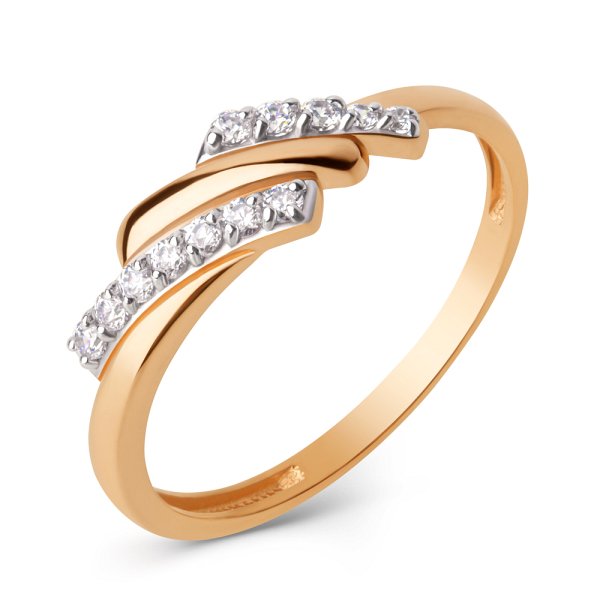 Кольцо ЮФ Династия - Золото 585, Фианит (арт. 025631-1102)