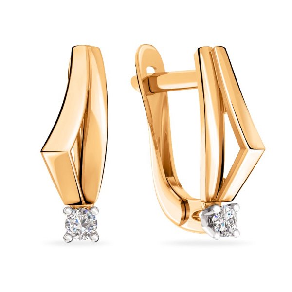 Серьги ЮЗ "САНИС" - Золото 585, Фианит (арт. 01-216898)