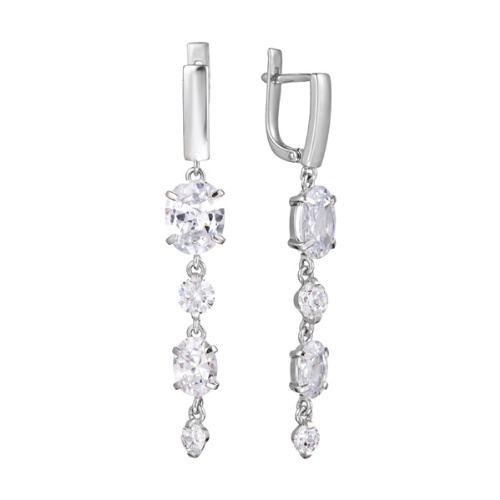 Серьги Мастер Клио - Серебро 925, Фианит (арт. 22С0471Д)