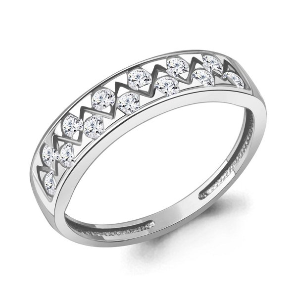 Кольцо Аквамарин - Серебро 925, Фианит (арт. 600719А.5)