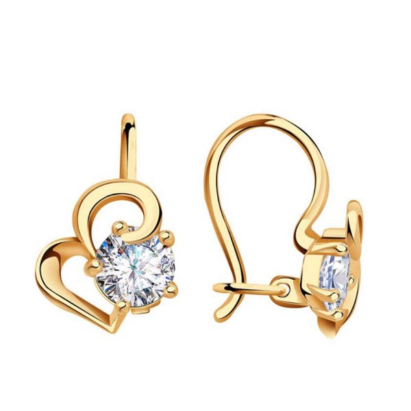 Серьги Аквамарин - Золото 375, Фианит (арт. 42681.8)