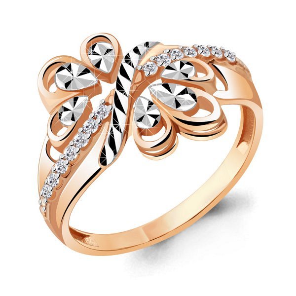 Кольцо Аквамарин - Серебро 925, Фианит (арт. 68853А.6)