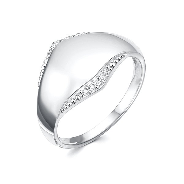 Кольцо Золотые узоры - Серебро 925, Фианит (арт. 90-51-0125-00)