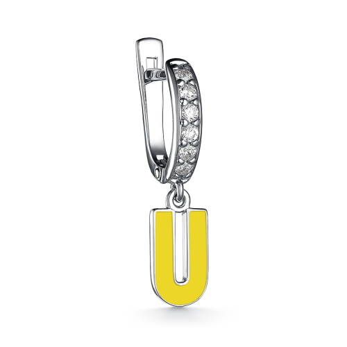 Серьга Мириада - Серебро 925, Фианит, Эмаль (арт. 903022368)