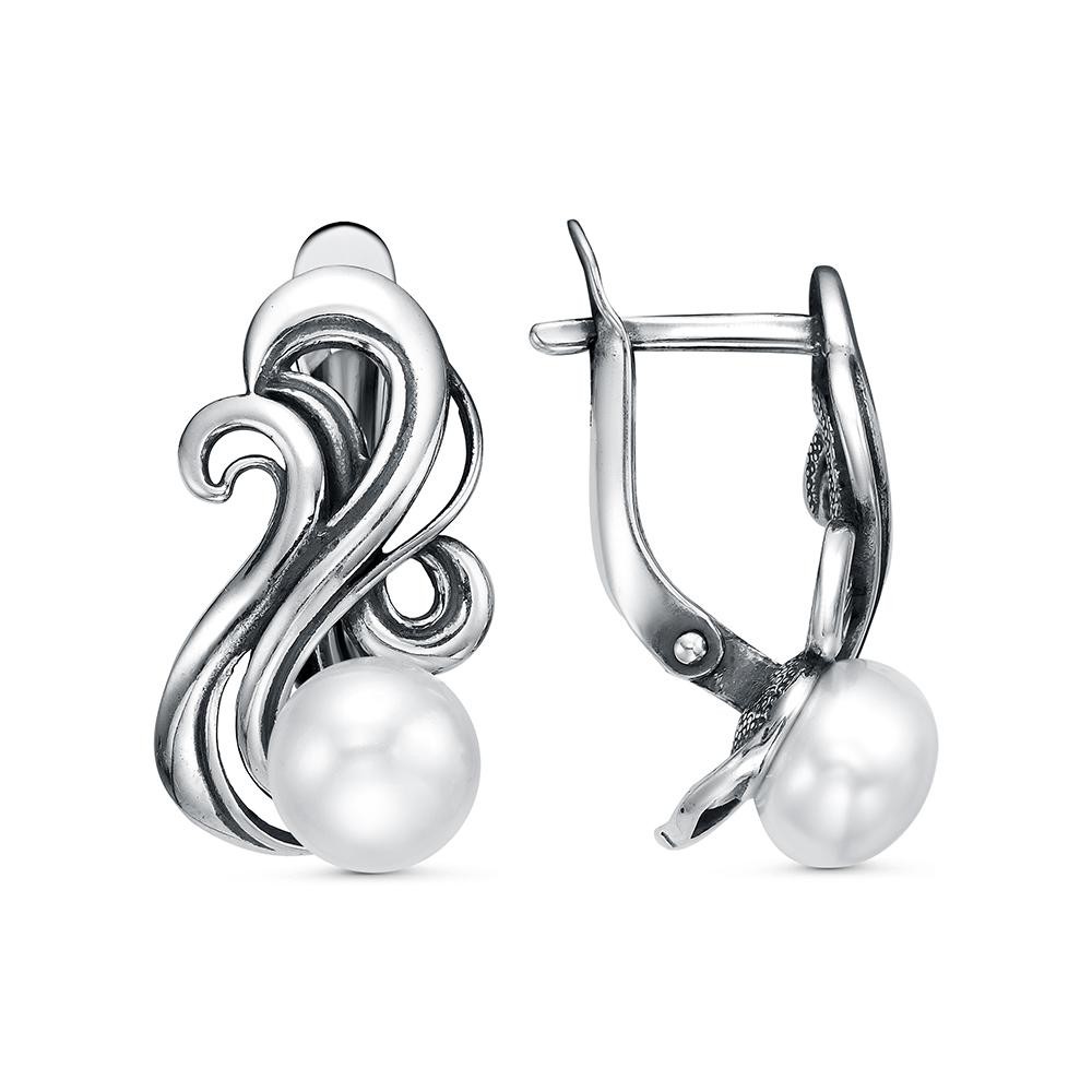 Серьги Красная пресня - Серебро 925, Жемчуг культивированный (арт. 33316876)