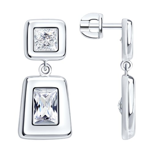 Серьги Diamant - Серебро 925, Фианит (арт. 94-122-02409-1)