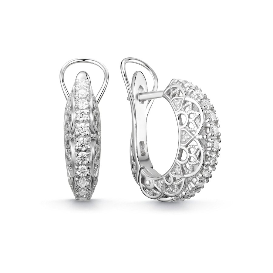 Серьги Дар - Серебро 925, Синтетический муассанит (арт. С-5292рс16128)