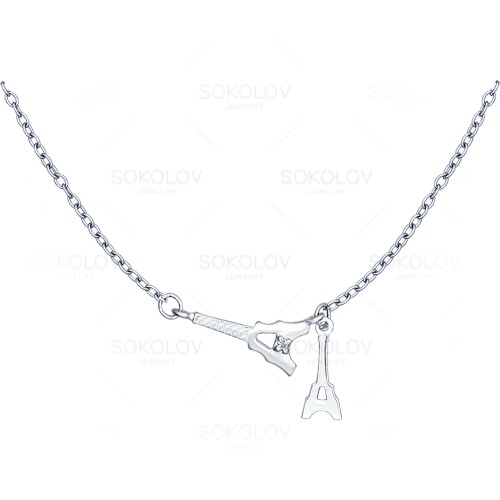 Колье SOKOLOV - Серебро 925, Фианит (арт. 94070059)