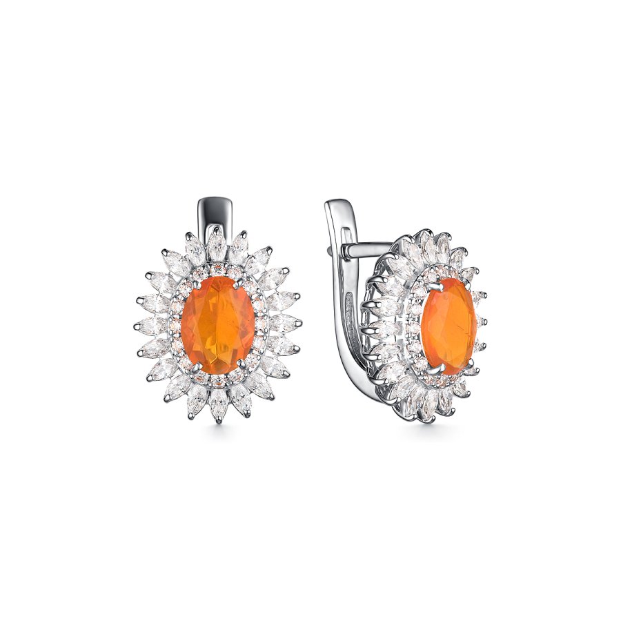Серьги Дар - Серебро 925, Опал, Фианит (арт. С-5041рс4147200)