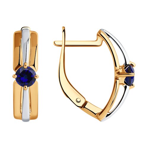 Серьги SOKOLOV - Серебро 925, Синтетический сапфир (арт. 88020071)