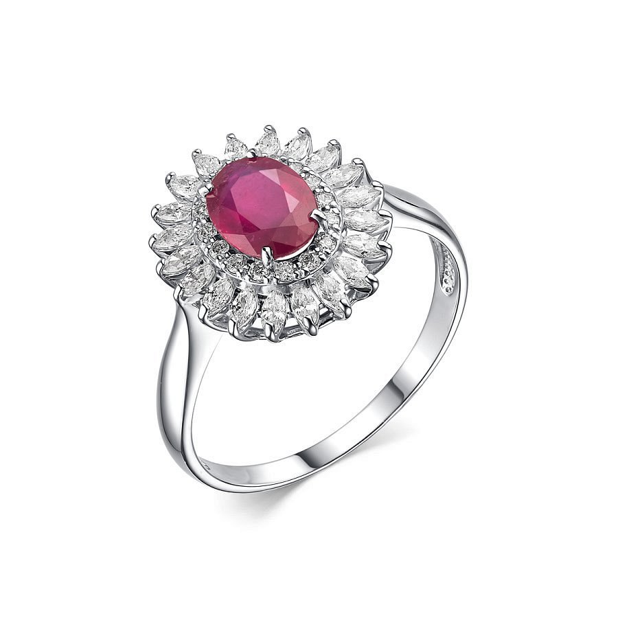 Кольцо Дар - Серебро 925, Рубин, Фианит (арт. К-5061рс1115200)