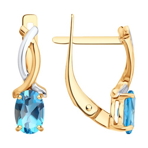 Серьги SOKOLOV - Золото 585, Топаз (арт. 729281)