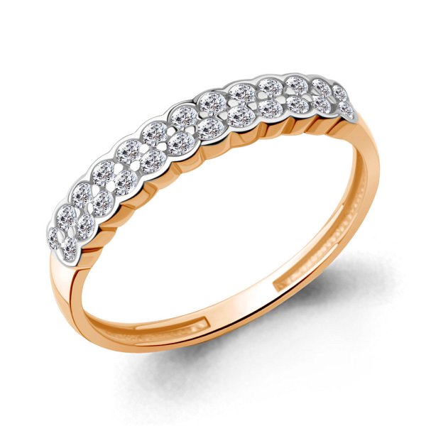 Кольцо Аквамарин - Серебро 925, Фианит (арт. 600722А.6)