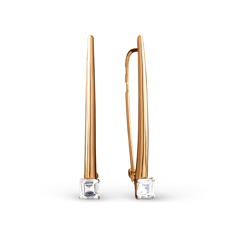 Серьги ЮФ Династия - Золото 375, Фианит (арт. 028922-5102)