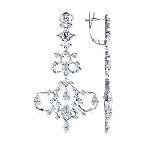 Серьги SOKOLOV - Серебро 925, Фианит (арт. 94026668)