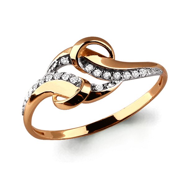 Кольцо Аквамарин - Золото 585, Фианит (арт. 64063.1)