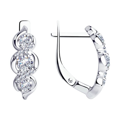 Серьги SOKOLOV - Серебро 925, Фианит (арт. 94025108)