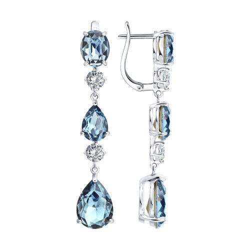 Серьги SOKOLOV - Серебро 925, Кристалл, Фианит (арт. 94027600)