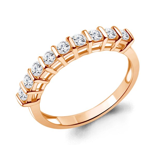 Кольцо Аквамарин - Серебро 925, Фианит (арт. 67737А.6)