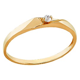 Кольцо Мастер - Золото 585, Фианит (арт. К18993)