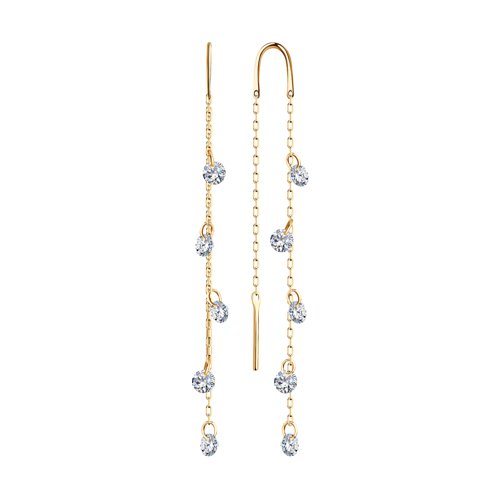 Серьги SOKOLOV - Золото 375, Фианит (арт. 028715-4)