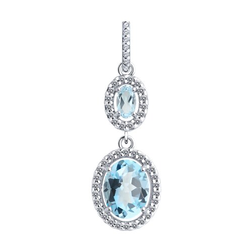 Подвеска Diamant - Серебро 925, Топаз, Фианит (арт. 94-330-02046-1)