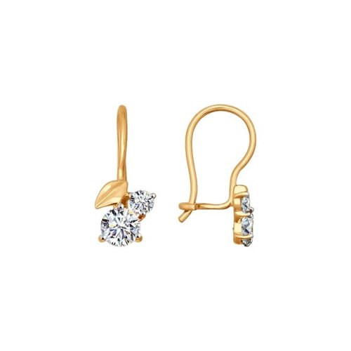 Серьги SOKOLOV - Золото 585, Фианит (арт. 026836)