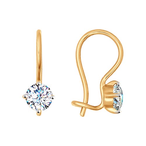 Серьги SOKOLOV - Золото 375, Фианит (арт. 026946-4)