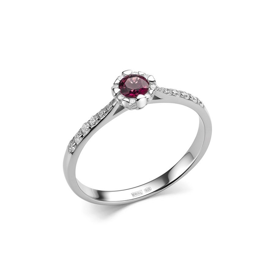 Кольцо Дар - Серебро 925, Родолит, Фианит (арт. К-5172рс41000)