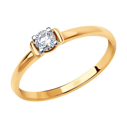 Кольцо SOKOLOV - Золото 375, Фианит (арт. 018632-4)