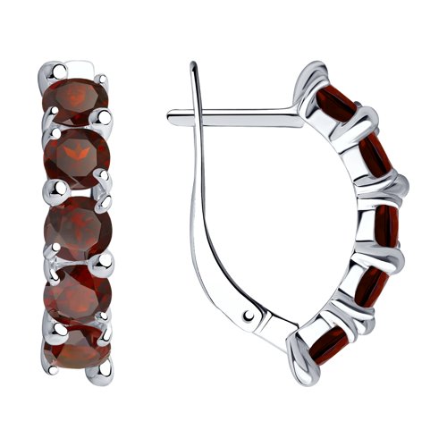 Серьги Diamant - Серебро 925, Гранат (арт. 94-320-00346-2)