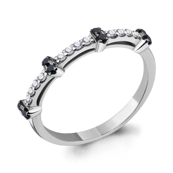 Кольцо Аквамарин - Серебро 925, Фианит (арт. 67209АЧ.5)