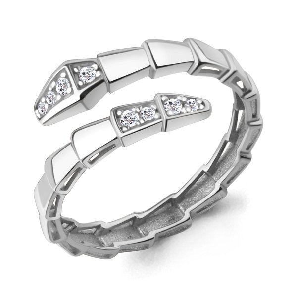 Кольцо Аквамарин - Серебро 925, Фианит (арт. 600465А.5)