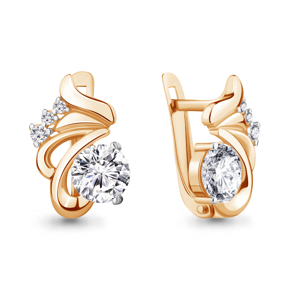 Серьги Аквамарин - Серебро 925, Фианит (арт. 49168А.6)