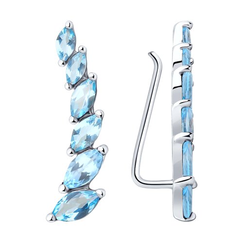 Серьги SOKOLOV - Серебро 925, Топаз (арт. 92021348)