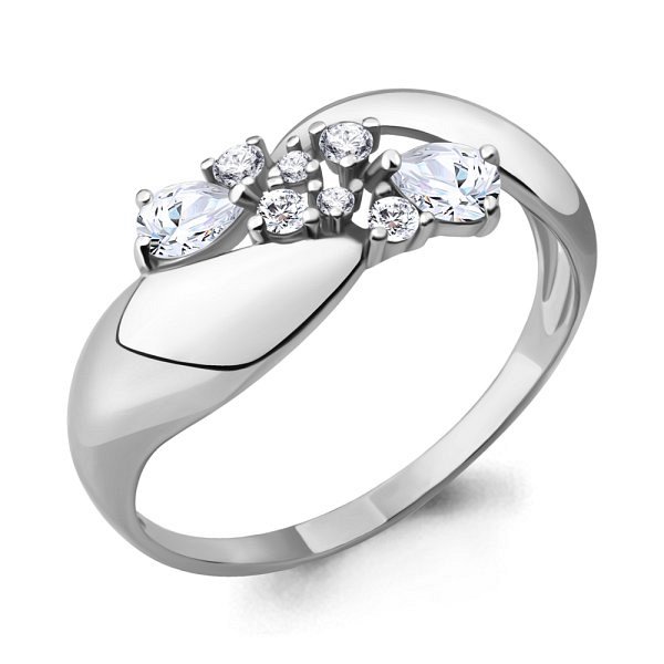 Кольцо Аквамарин - Серебро 925, Фианит (арт. 64777А.5)