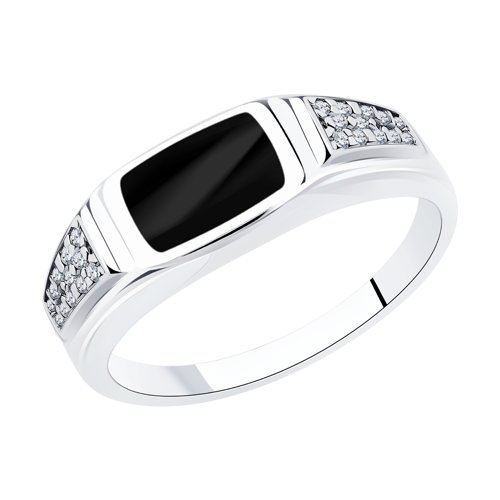 Кольцо SOKOLOV - Серебро 925, Фианит, Эмаль (арт. 94012410)