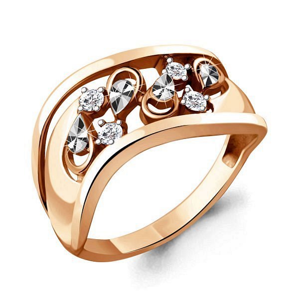 Кольцо Аквамарин - Серебро 925, Фианит (арт. 68851А.6)