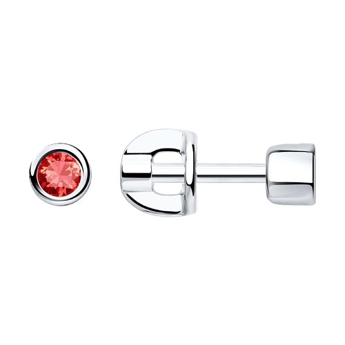 Серьги SOKOLOV - Серебро 925, Синтетический рубин (арт. 94024805)