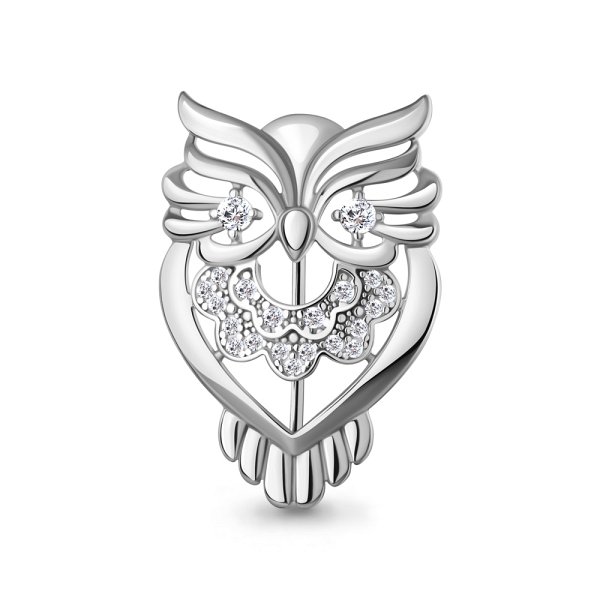 Брошь Аквамарин - Серебро 925, Фианит (арт. 77457А.5)