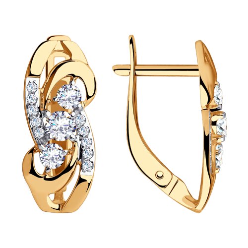 Серьги SOKOLOV - Золото 585, Фианит (арт. 028281)