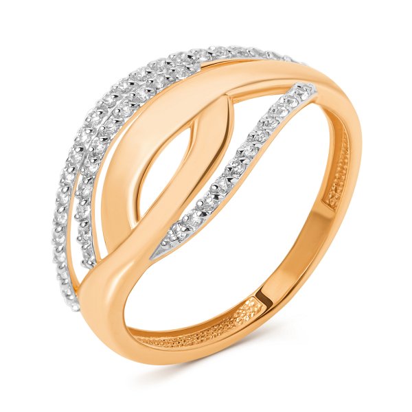 Кольцо ЮФ Династия - Золото 585, Фианит (арт. 023371-1102)