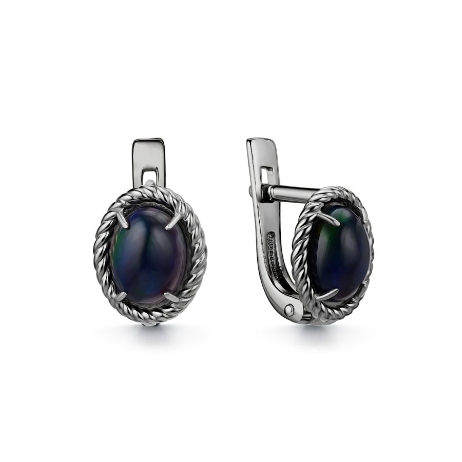 Серьги Дар - Серебро 925, Опал (арт. С-3862чрк11716)