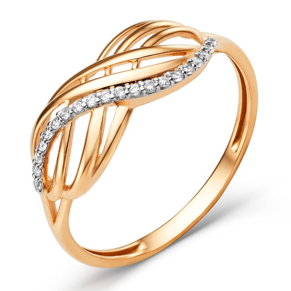 Кольцо ЮФ Династия - Золото 585, Фианит (арт. 001931-1102)