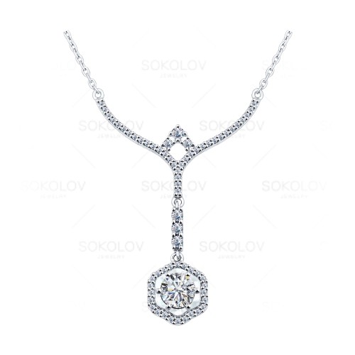 Колье SOKOLOV - Серебро 925, Фианит (арт. 94070066)