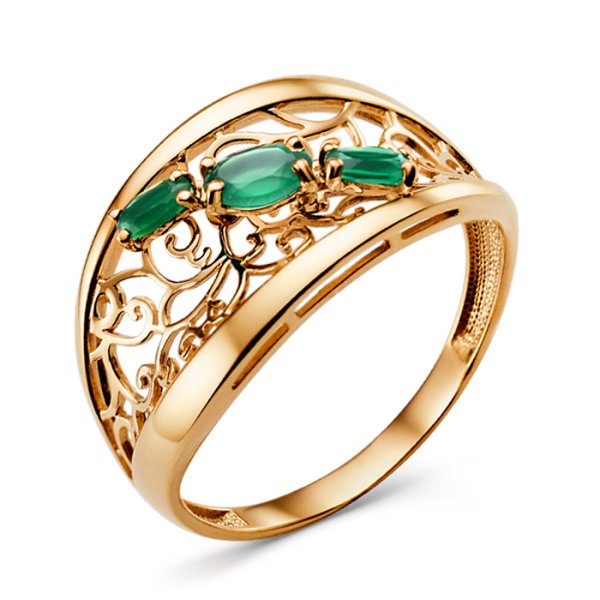 Кольцо ЮФ Династия - Золото 375, Агат (арт. 002561-5480)