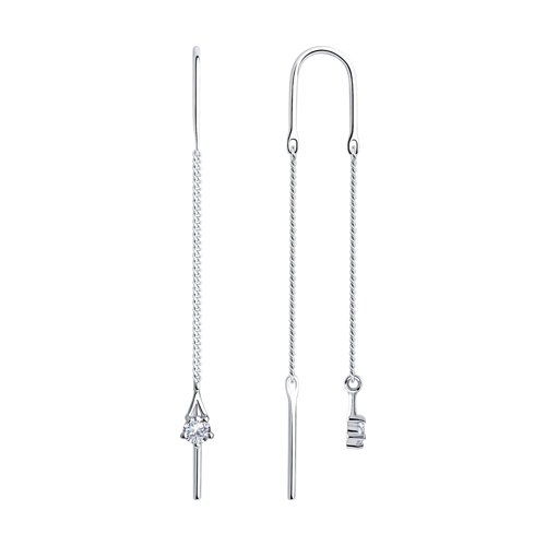 Серьги SOKOLOV - Серебро 925, Фианит (арт. 94020568)