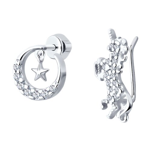 Серьги SOKOLOV - Серебро 925, Фианит (арт. 94026199)