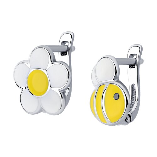 Серьги SOKOLOV - Серебро 925, Эмаль (арт. 94025649)